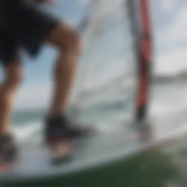 Adjusting footstraps for optimal fit during windsurfing