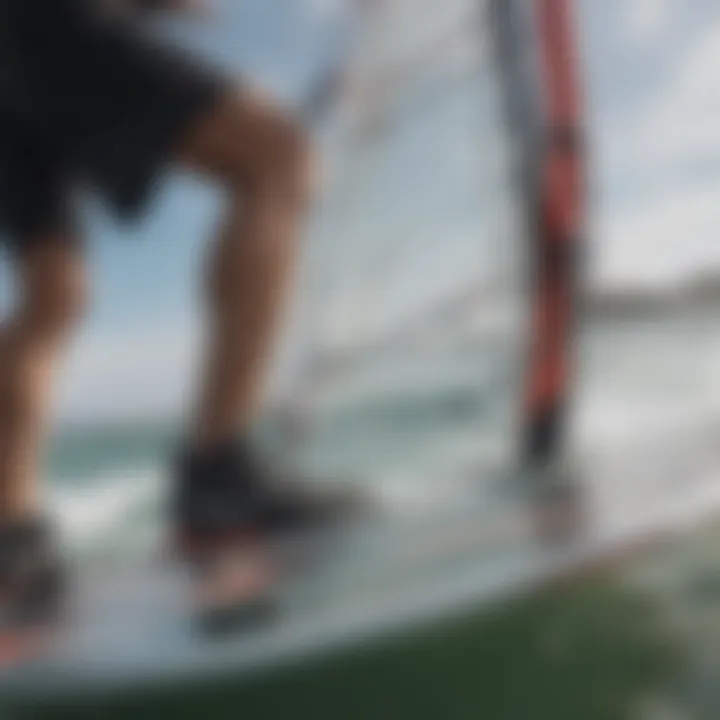 Adjusting footstraps for optimal fit during windsurfing