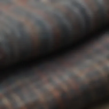 Close-up of flannel fabric showcasing texture and durability