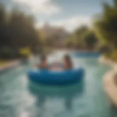 Families Relaxing on the Lazy River at BSR Water Park Families enjoying the lazy river experience at BSR Water Park