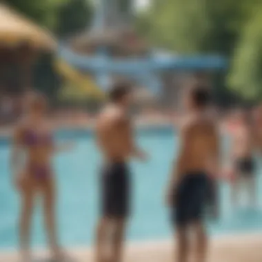 Emphasizing Safety Protocols for Visitors Visitors engaging in safety briefings at BSR Water Park