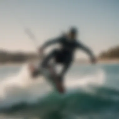 Rider showcasing the Cabrinha Switchblade during a thrilling kiteboarding session