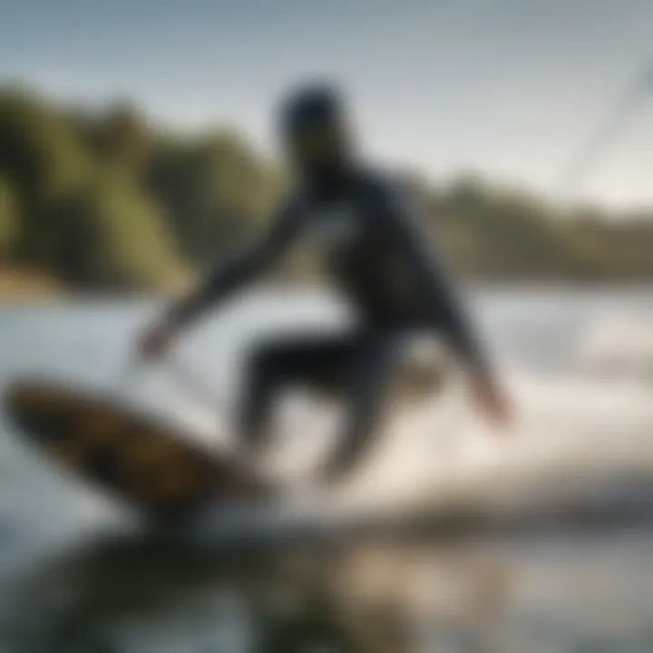 Close-up of wakeboard features and design elements