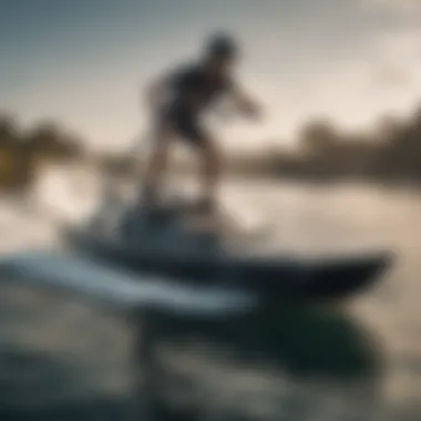Innovative Electric Wakeboard Design Dynamic electric wakeboard design showcasing innovation in watersports