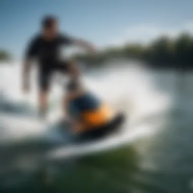 Electric Propulsion Technology in Wakeboarding Close-up of advanced electric propulsion system used in wakeboards