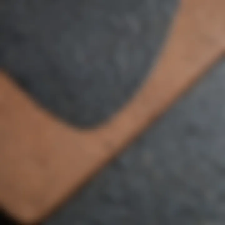 Close-up of boogie board materials showcasing different textures