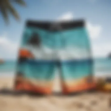 Stylish Accessories with Lorax Boardshorts Stylish arrangement of Billabong Lorax boardshorts with accessories