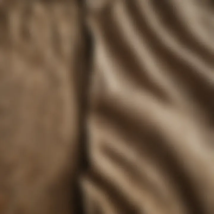 Close-up of the unique fabric texture of Billabong split pants