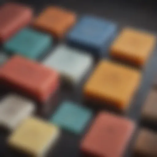 Various types of FCS surf wax displayed