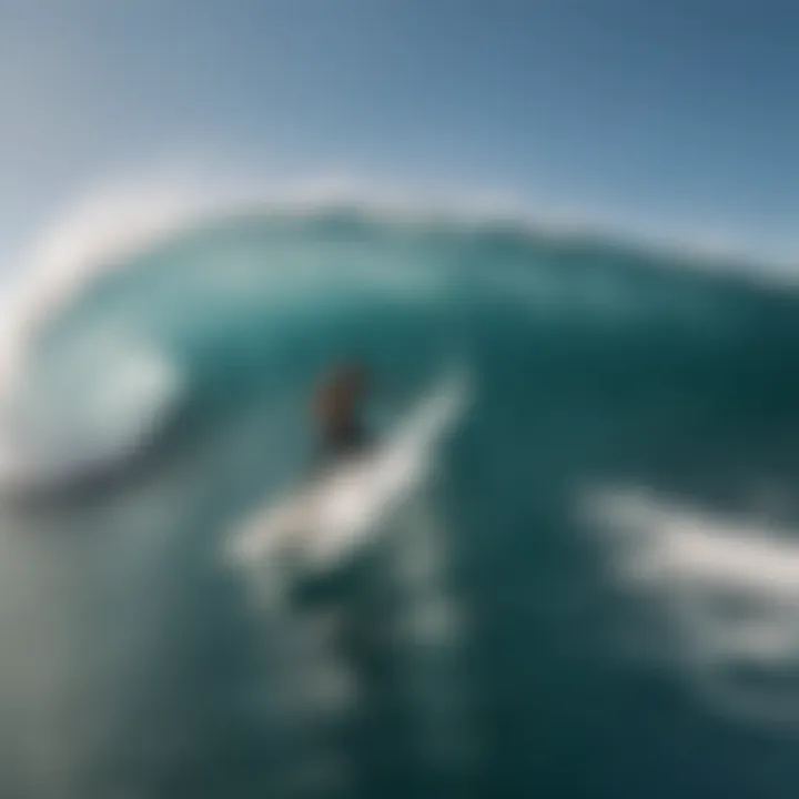 A split-screen comparison of realistic vs. arcade-style surfing graphics