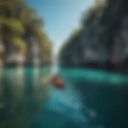 Kayaking through crystal clear waters