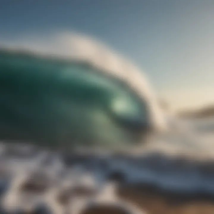 Waves crashing at Popoyo beach