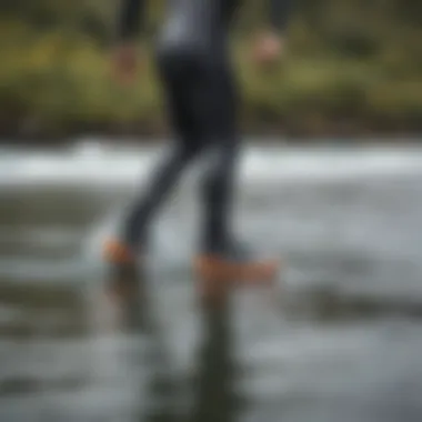 User experiencing comfort and performance wearing Patagonia booties in water