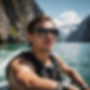 Watersports enthusiast wearing Polar One sunglasses on a boat