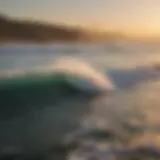 Stunning view of Punta Roca surf break at sunrise