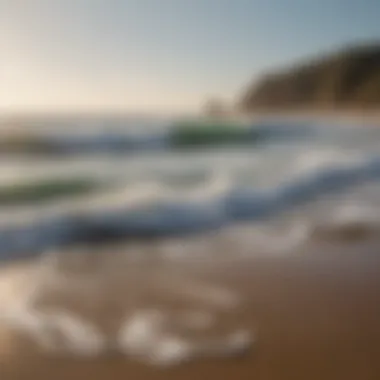 The Perfect Skim Boarding Spot A picturesque coastal location ideal for exo skim boarding, with gentle waves.