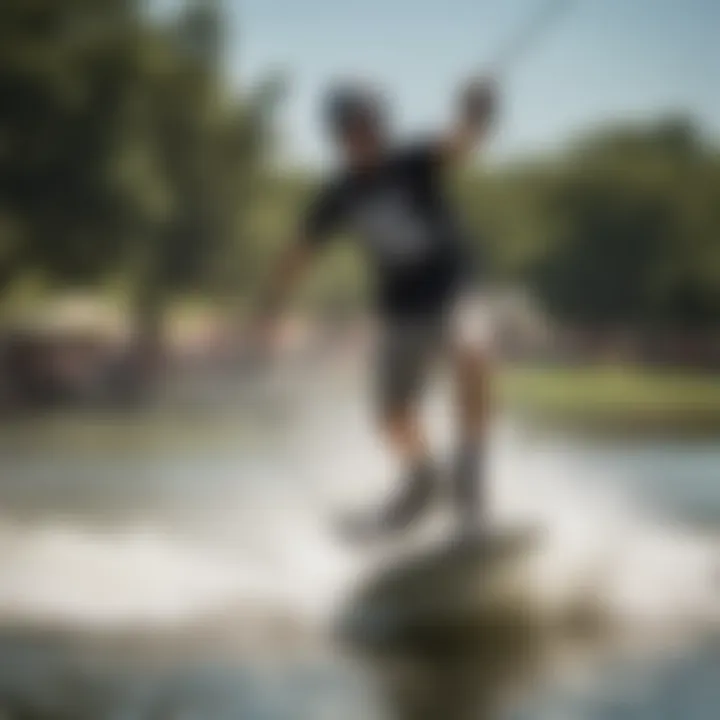 A wakeboarder executing a thrilling jump