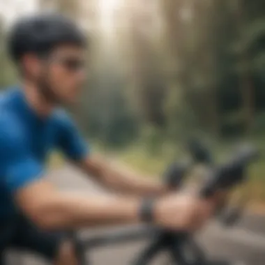 Cyclist maintaining a carbon aerobar, emphasizing the importance of upkeep and technology