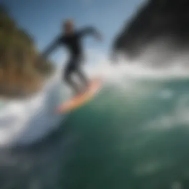 Rider enjoying the thrill of gas-powered surfing on the waves