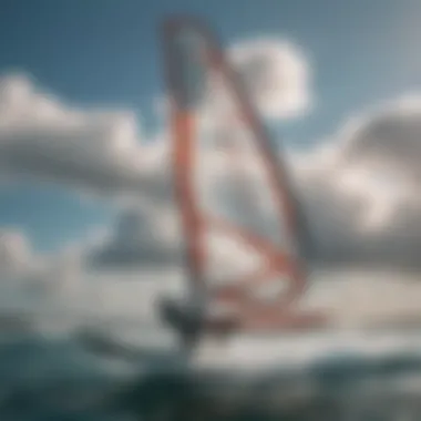 Innovative wind surfing wing design showcasing advanced materials and aerodynamics.