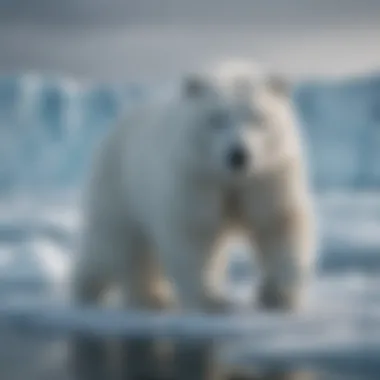 Icy landscapes and wildlife in the Arctic Ocean