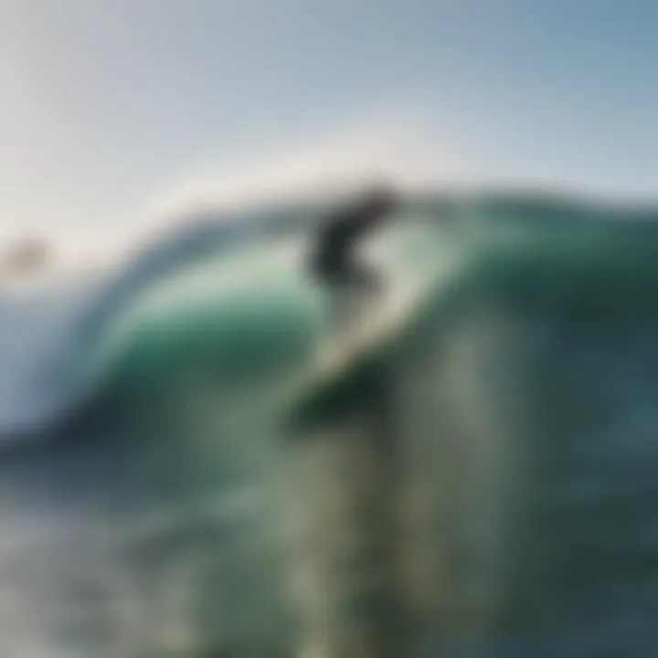 A surfer navigating through waves with confidence