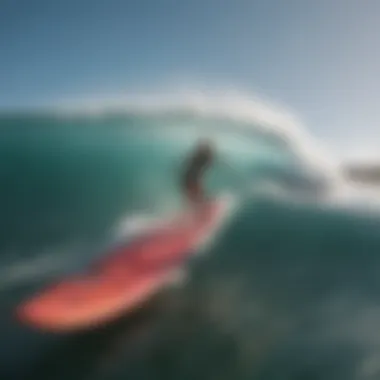 Surfers Embracing the Ocean at Surf Diva A vibrant scene of surfers riding waves at Surf Diva Summer Camp