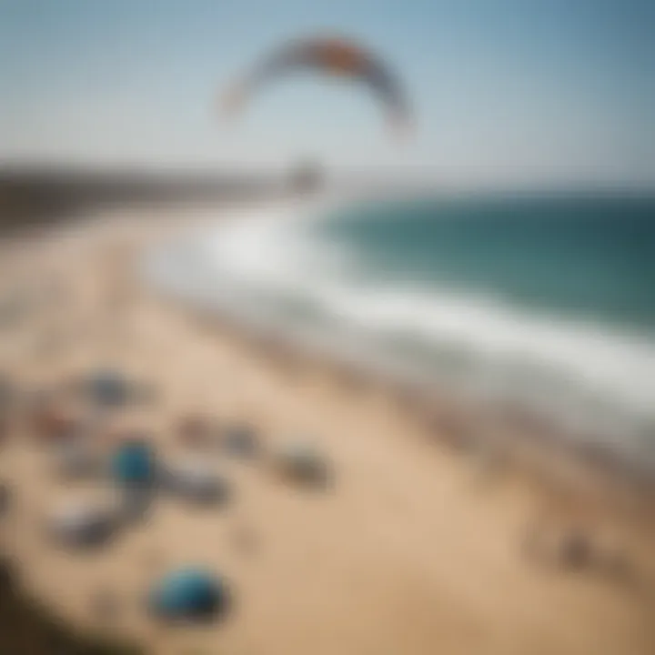 A group of kite enthusiasts enjoying a beach kite festival