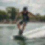 Dynamic wakeboarding action at Wake Park Miami