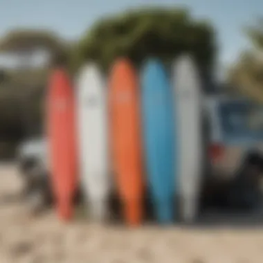 A well-organized surf school with equipment