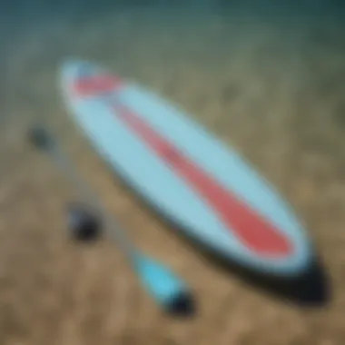 Innovative Design of Foldable Paddle Boards A close-up view of a foldable paddle board showcasing its innovative design.