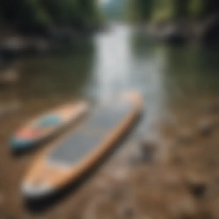 An assortment of materials used in the construction of foldable paddle boards.