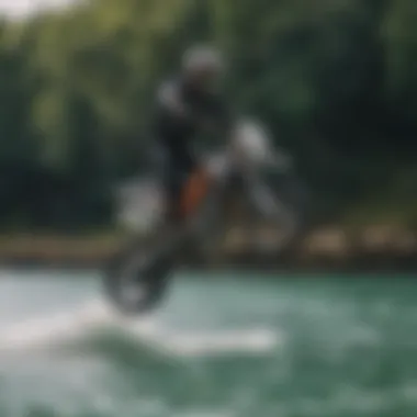 An experienced rider executing advanced maneuvers on the water