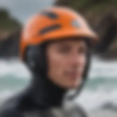 Gath surf helmet showcasing advanced safety features