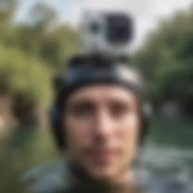 User-friendly GoPro head mount showcasing compatibility