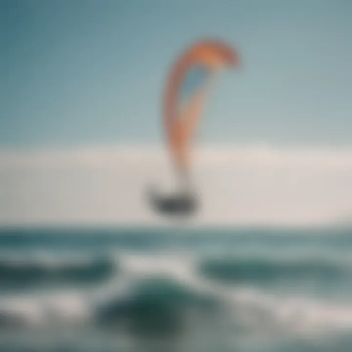 Kite surfers riding the waves in Sicily's azure waters