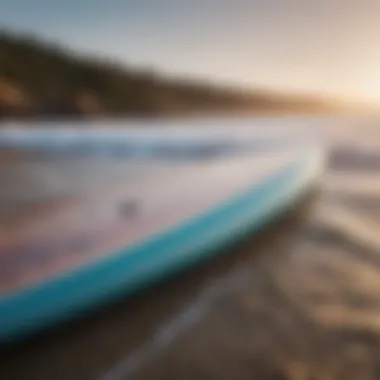 Close-up of advanced surfboard and equipment