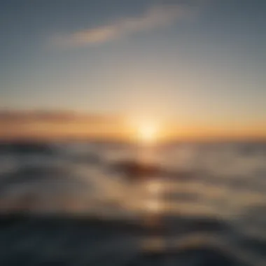 Using the Sun for Directional Guidance A close-up of the sun setting on the horizon, showing its position in relation to north