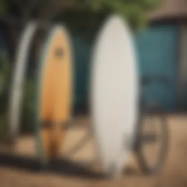 Surfboard Holder Designs Different surfboard holder designs for bicycles