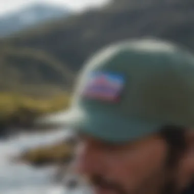 Close-up of innovative materials used in Patagonia Cap