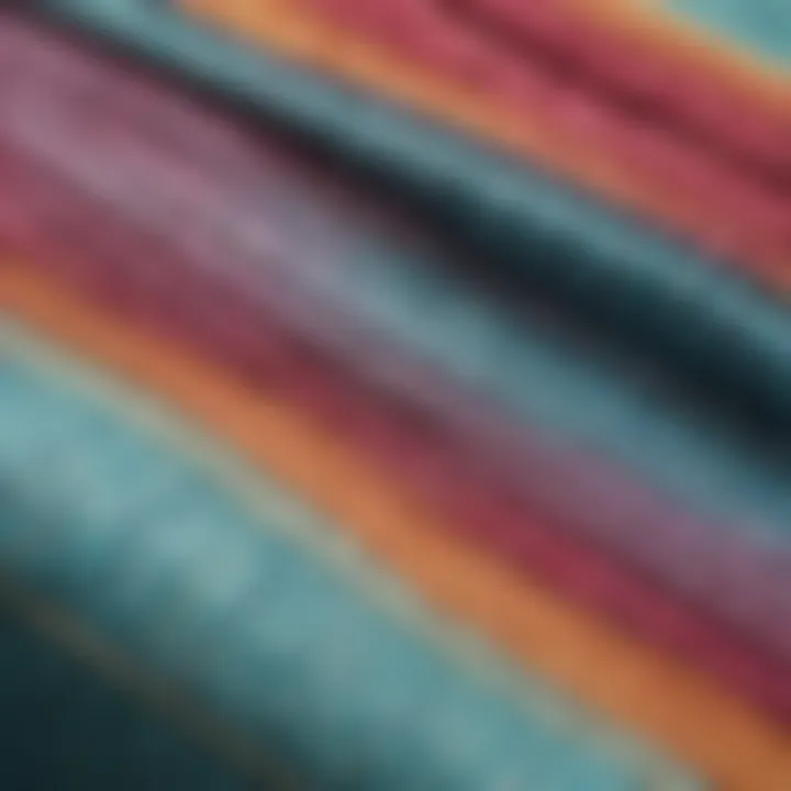 Close-up of the fabric and stitching of Roxy board shorts