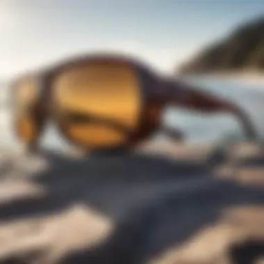 Stylish design of Smith Emerge sunglasses against a vibrant ocean backdrop