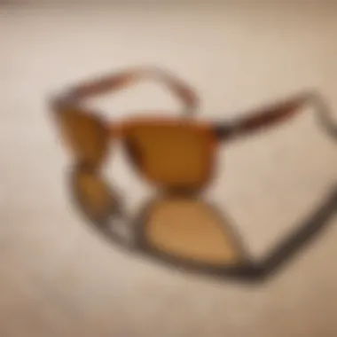 Comparative Analysis of Sunglasses Comparison of Smith Shoutout sunglasses with other brands on a table