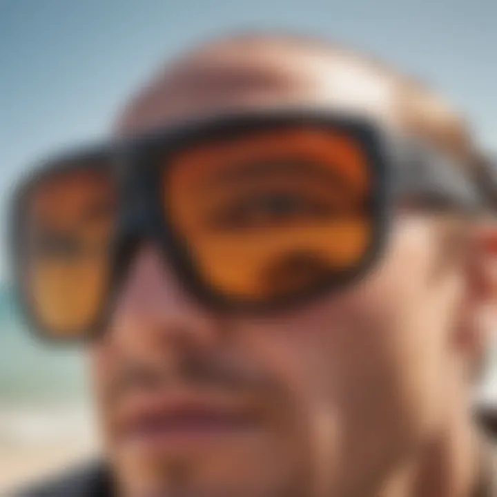 Close-up of the Smith Shoutout sunglasses showcasing the lens technology