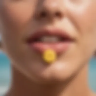 Close-up of the unique formulation of Sun Bum Lip Balm