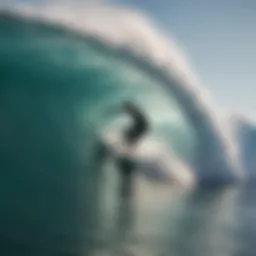 A surfer executing a perfect cutback on a wave