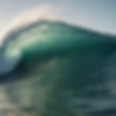 A detailed view of ocean waves demonstrating their dynamic formation