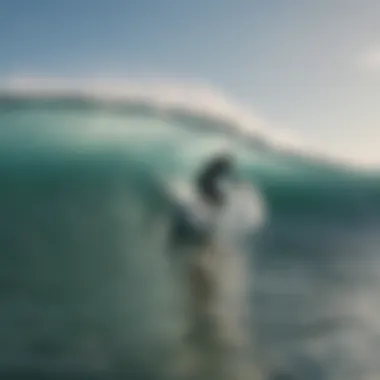 Mastering Surfing Techniques A surfer executing a high-performance maneuver on a wave