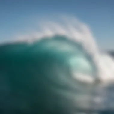 Dynamic wave patterns illustrating swell formation in the ocean