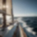 Sailboat navigating the vast Atlantic Ocean under a clear sky